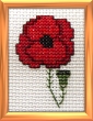 poppy mini cross stitch kit