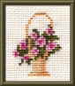 basket of flowers mini cross stitch kit