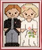 bride and groom cross stitch