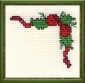 christmas holly cross stitch kit