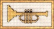 trumpet cross stitch