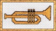 trumpet cross stitch