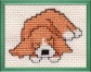 puppy sleeping cross stitch kit