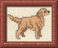 golden retriever cross stitch kit