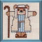 shepherd teddy mini cross stitch kit