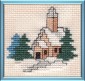 snow scene cross stitch