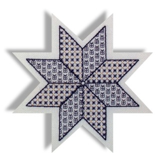 blackwork christmas star design