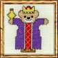 wise man teddy bear mini cross stitch kit